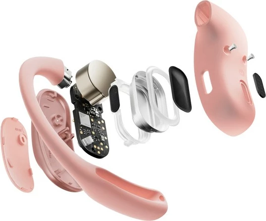 Brezžične slušalke SHOKZ OpenFit Air, Bluetooth, rožnate