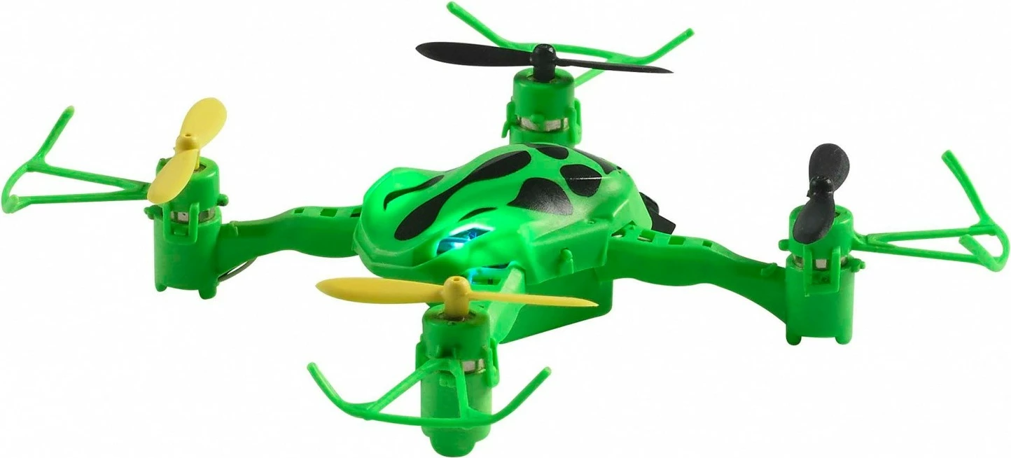 Majhen plastičen dron z daljinskim upravljalnikom, črno-zelene barve, Revell RC Froxxic