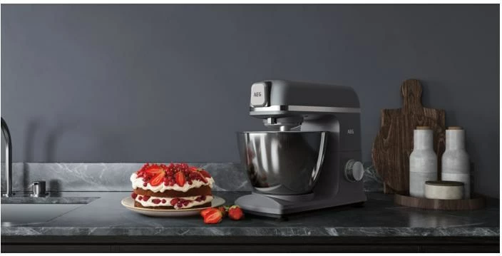 Kuhinjski robot, AEG KM5-1-4BPT, 1200 W, 5 L, inox, črno-srebrn