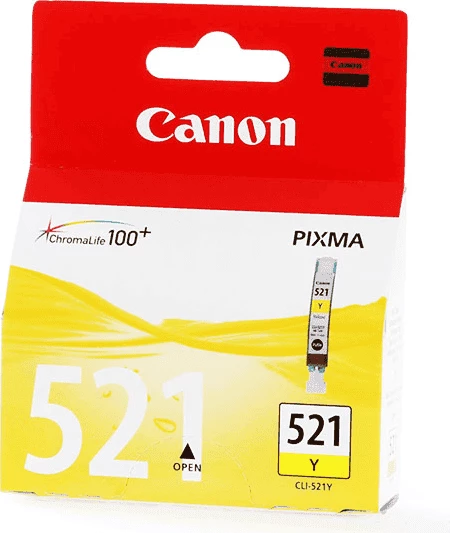 Kartuša z rumeno barvo, Canon CLI-521Y 2936B001, 9 ml, do 477 strani, standard