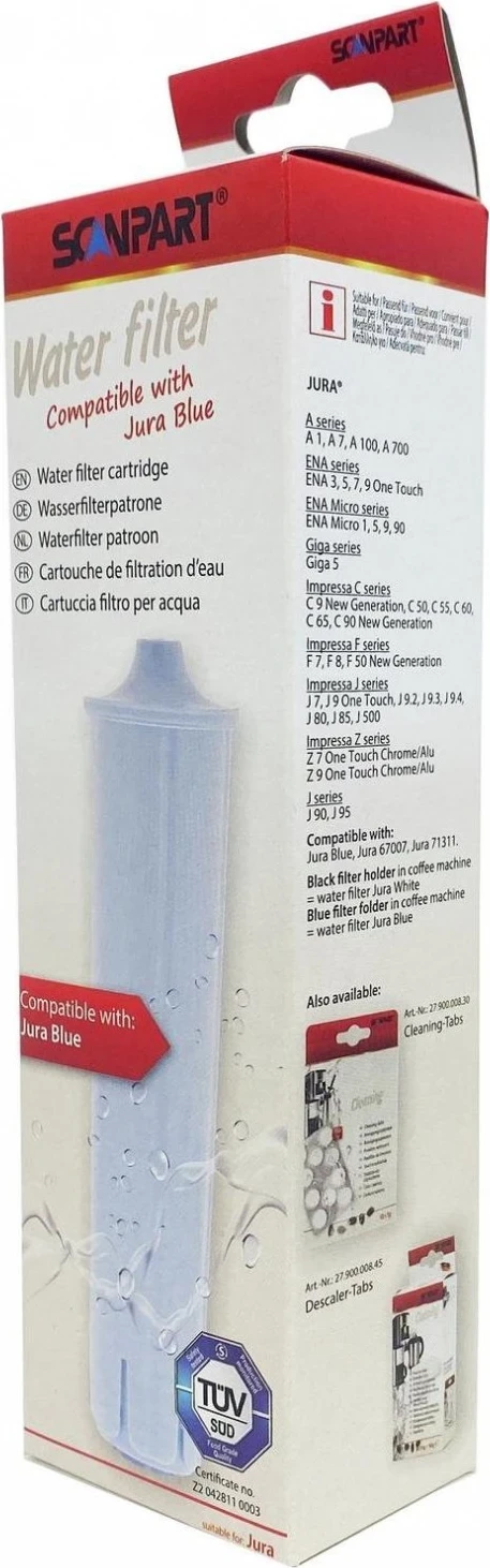 Filter za kavni aparat Jura Claris Blue, Scanpart, bel
