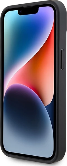 Ovitek za telefon za iPhone 15 6,1\", Twist kovinski logotip, črn - Ferrari FEHCP15SPTWK