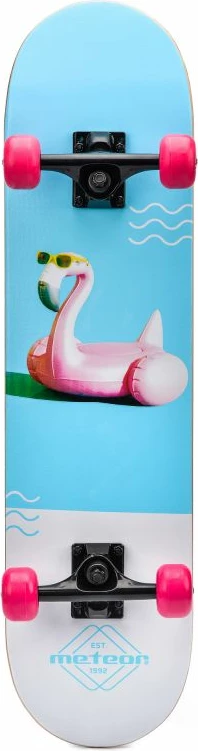 Skateboard, uniseks, Meteor, Flamingo