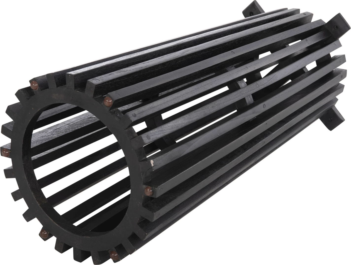 Okrogla osnova za barski stojalo srednje višine FRANTZ FH9857.12 iz mindi lesa v črni barvi Φ40x90Hcm