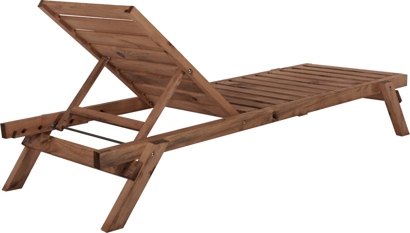 Profesionalni ležalnik FH11431.01 iz jelovine v odtenku oreha 72x196x29-84H cm