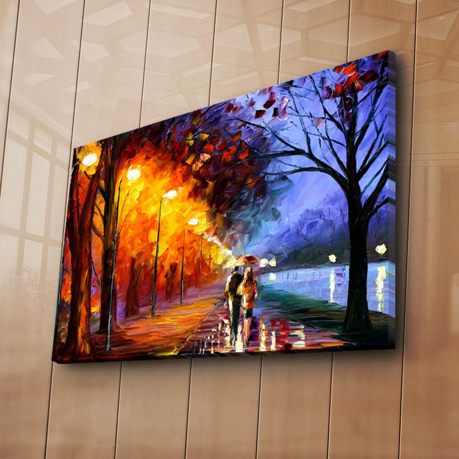 Stenska umetnost Aleja ob jezeru FH7193.04 45X70X3 cm