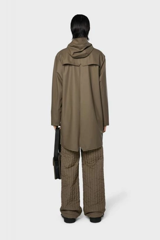 Dolga nepremočljiva jakna Rains, kava