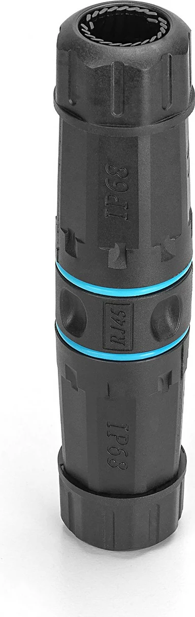 Nepremočljiv omrežni adapter CAT 6A, RJ45 na RJ45, IP68, črn Digitus