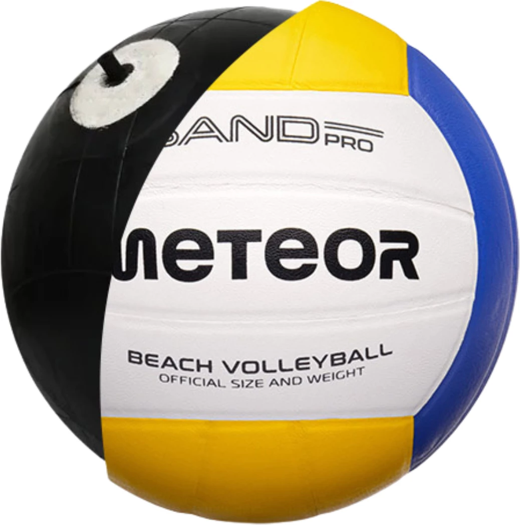 Volejbalna žoga za plažo Meteor, bela-rumeno-modra