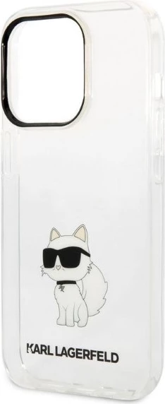 Ovitek Choupette Karl Lagerfeld za iPhone 14 Pro, prozoren