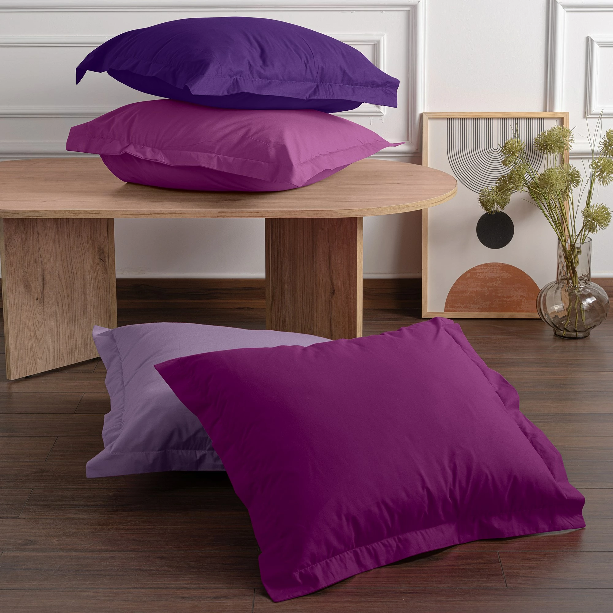 Set vzglavnikov (2 kosa) Oxford, vijolična, L'essentiel, 60x60+5 cm