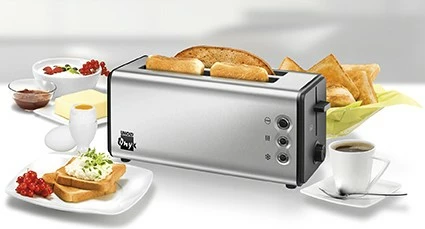 Toaster Onyx Duplex 4 rezine, 1400 W, inox/črn - UNOLD