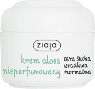 Krema za obraz za ženske Ziaja Aloe Bio brez dišav, 50 ml