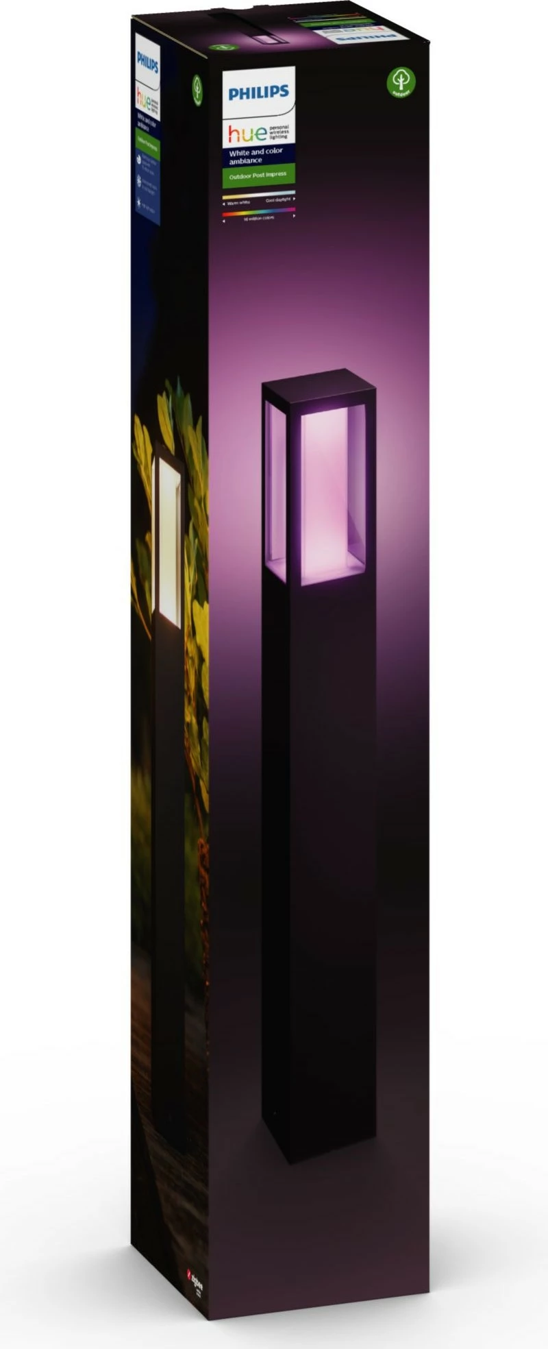 Zunanja pametna LED poštna luč Philips Hue 1743230P7, črna