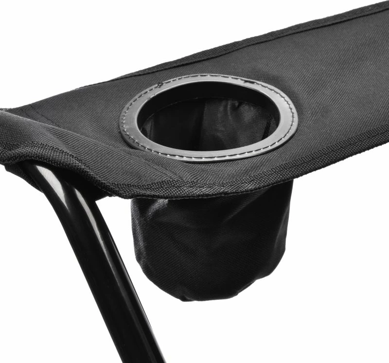 Zložljiv stol za turizem Meteor Hiker, črn