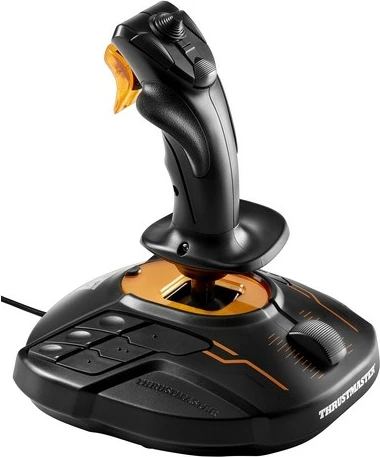 Gaming joystick Thrustmaster T.16000M FCS, USB z napajalnim kablom, 16 gumbov, 8-smerni hat, za PC, črno/oranžen