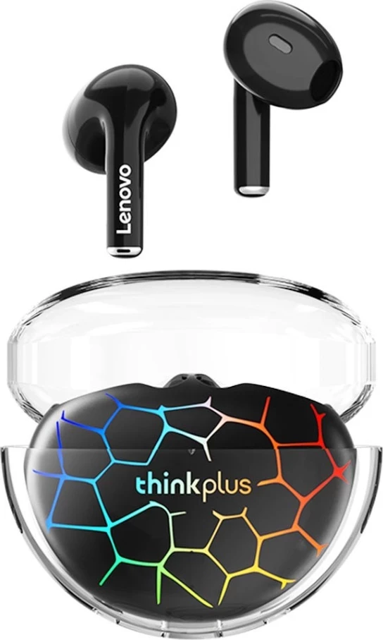 Brezžične slušalke z RGB svetlobami Lenovo LP80 Pro, črne