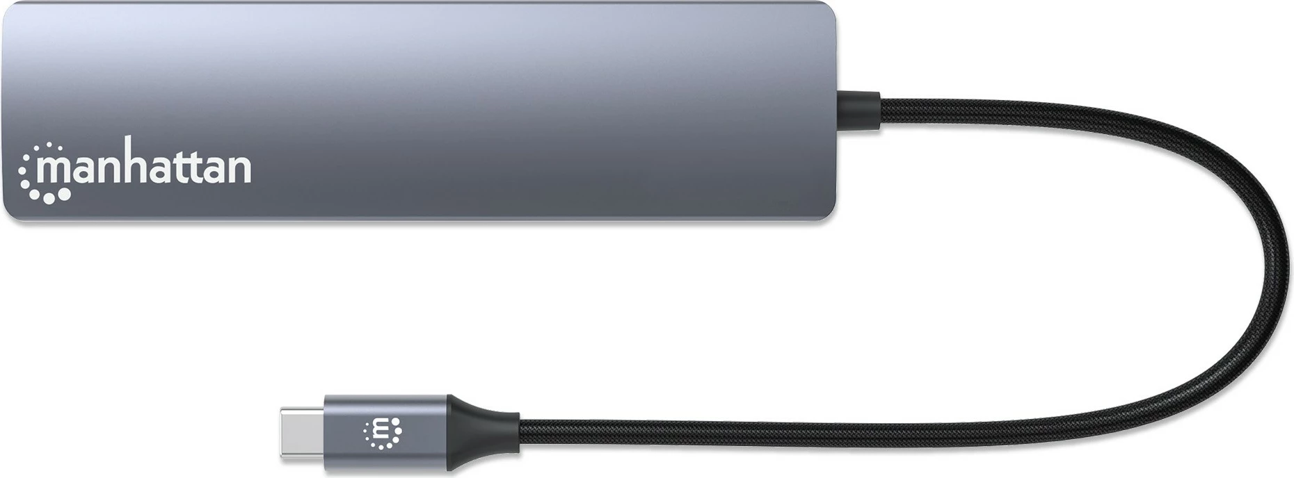 Docking postaja 7-v-1 MANHATTAN, USB-C, 1x HDMI, 2x USB 10 Gb/s, srebrna