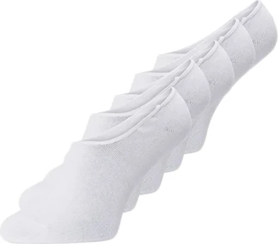 Čevljarske nogavice Jack & Jones, 5 parov, bele