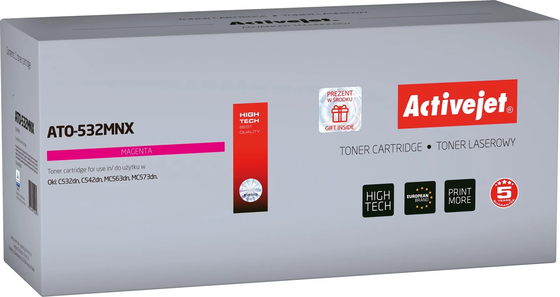 Zamenljivi toner Activejet ATO-532MNX za tiskalnike OKI, vijoličen