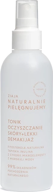 Tonik za čiščenje in nežno odstranjevanje ličil Ziaja Naturally We Care za ženske, 200 ml