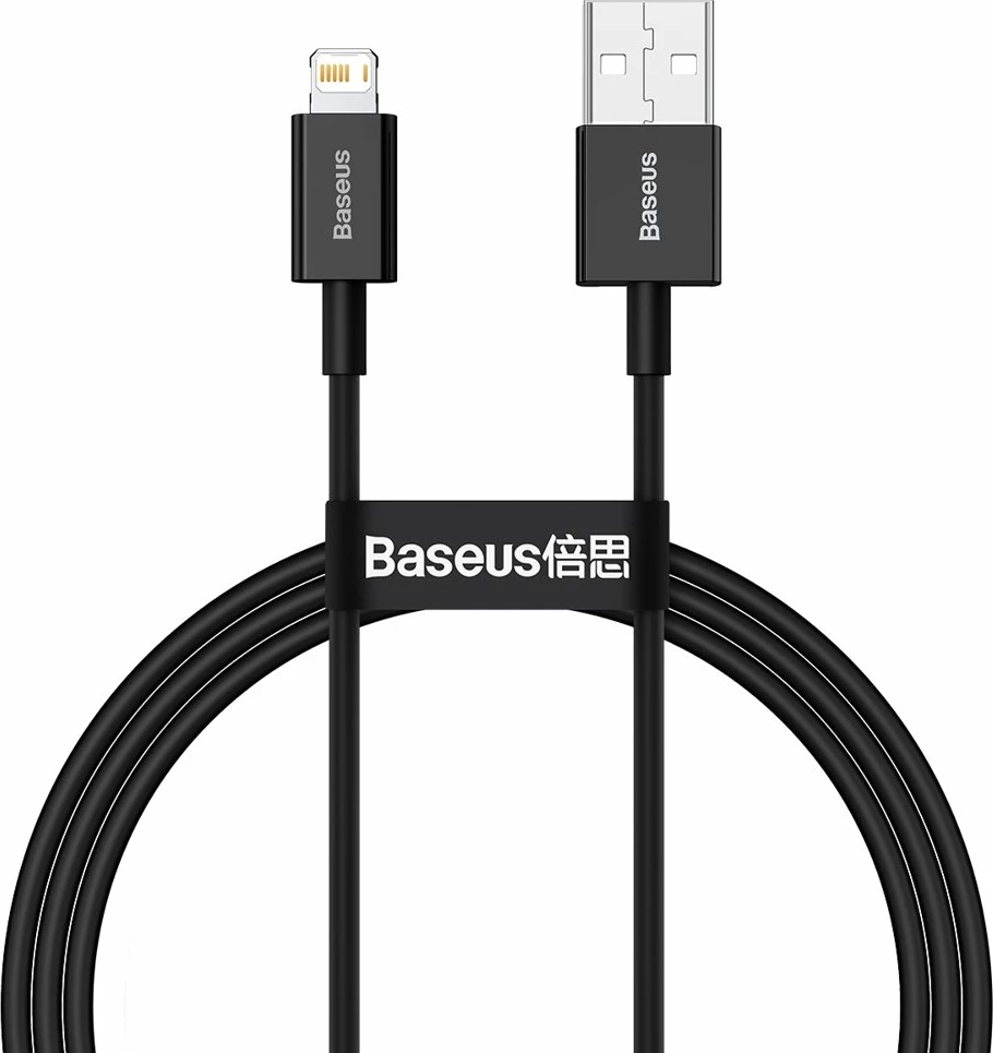 Kabel USB–Lightning, Baseus Superior CALYS-A01, 1 m, 2,4 A, črn