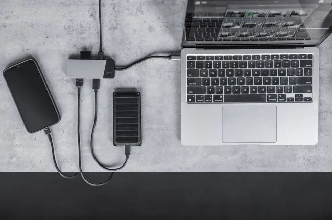 USB-C razdelilec Green Cell, Type-C, siv