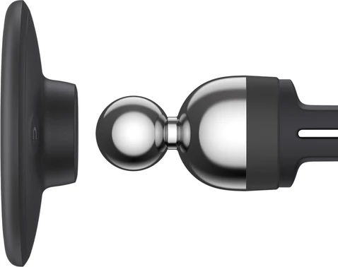 Magnetski nosilec za pametni telefon za zračnik avtomobila Baseus C01 Overseas Edition, črn