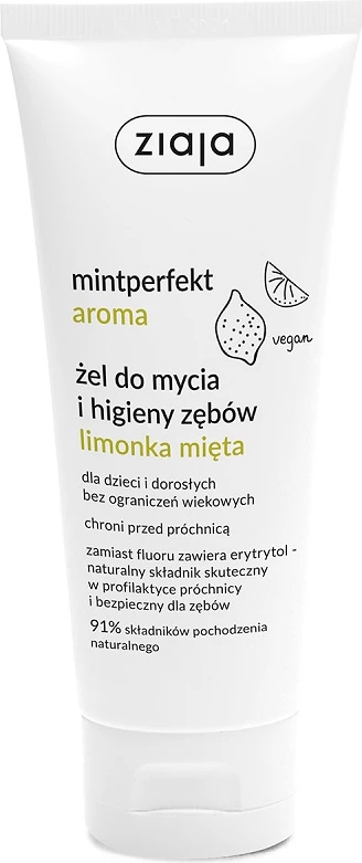 Gel za čiščenje zob Mintperfekt Aroma Lime Mint, Ziaja, 100 ml