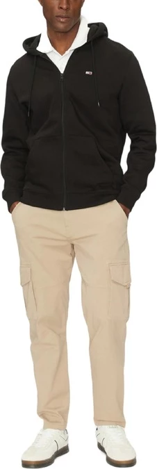 Pulover s kapuco za moške Tommy Hilfiger Jeans, črn