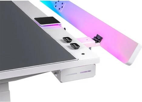 Gaming miza z nastavljivo višino Thermaltake G700 RGB, LED, bela/črna