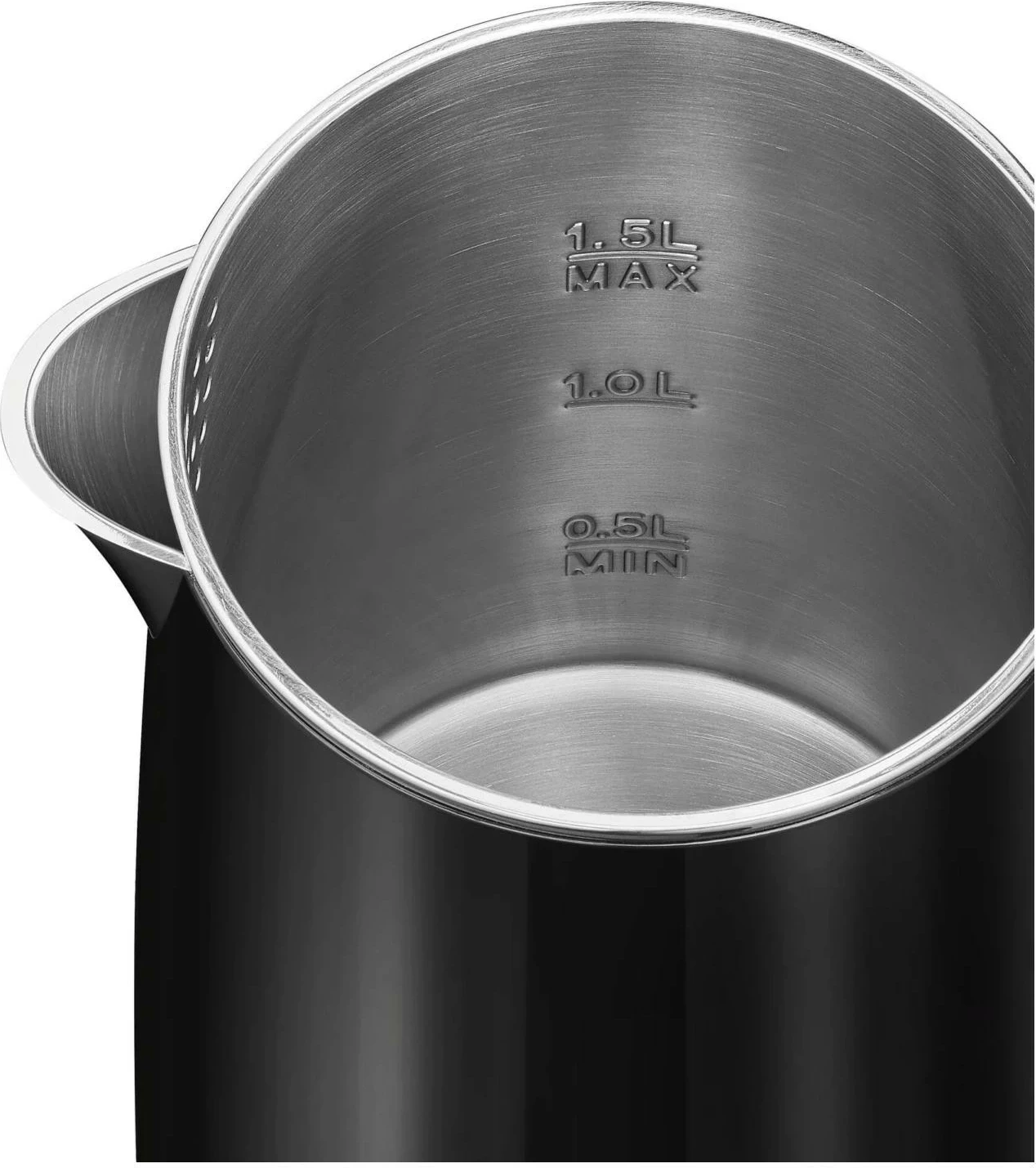 Električni čajnik Amica KF 6012 Digital, 1,5 l, 2200 W, črn