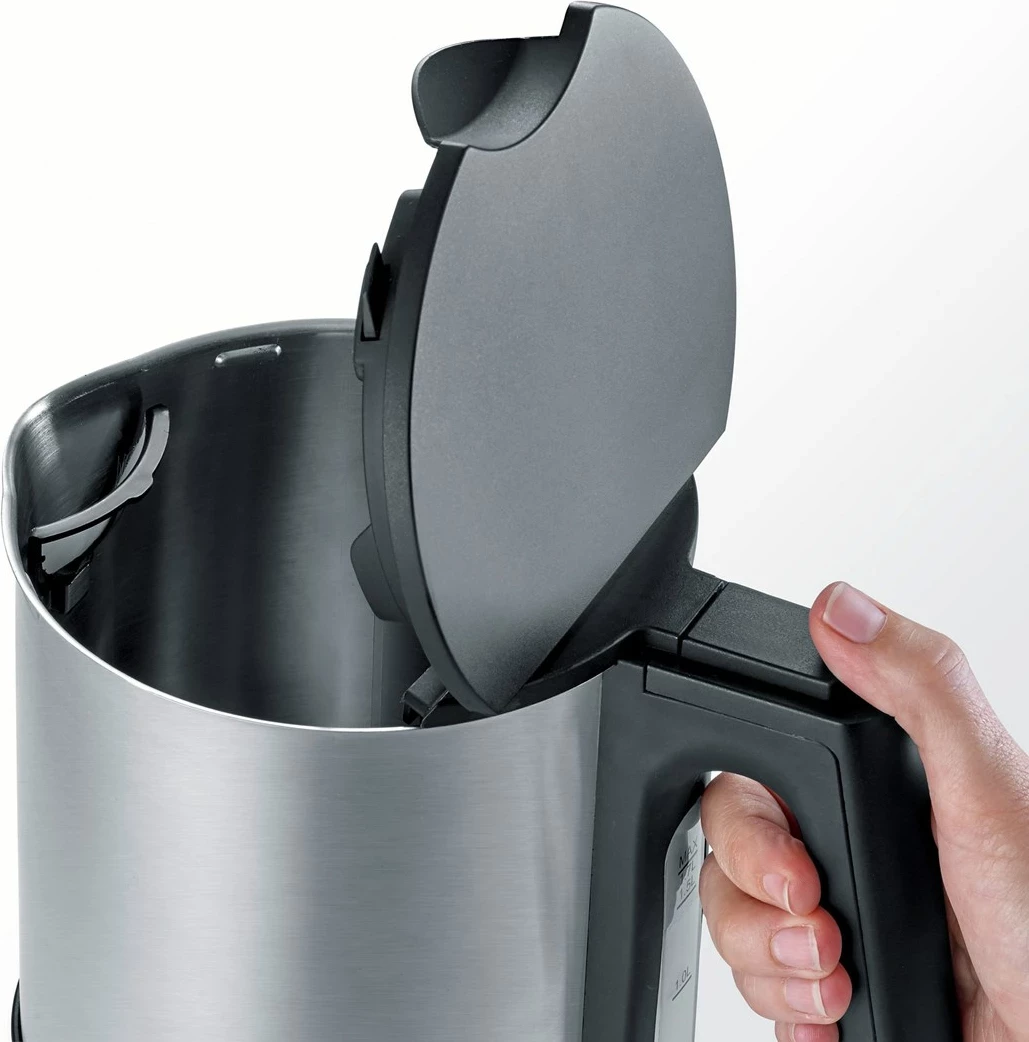 Električni grelnik vode 1,7 L Severin WK 3409, 2200 W, črn/nerjaveče jeklo Električni grelnik vode 1,7 L Severin WK 3409, 2200 W, črn/nerjaveče jeklo