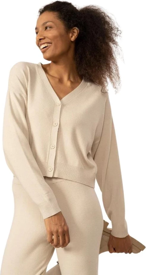 Zadrgan pulover za ženske Outhorn, bež