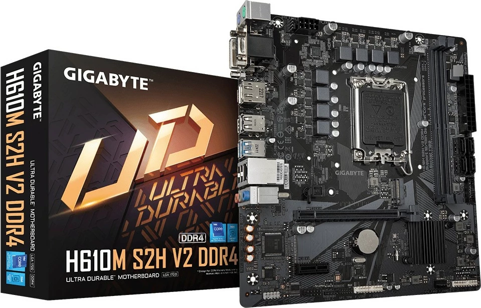 Matična plošča Gigabyte H610M S2H V2 DDR4, LGA 1700, 64 GB