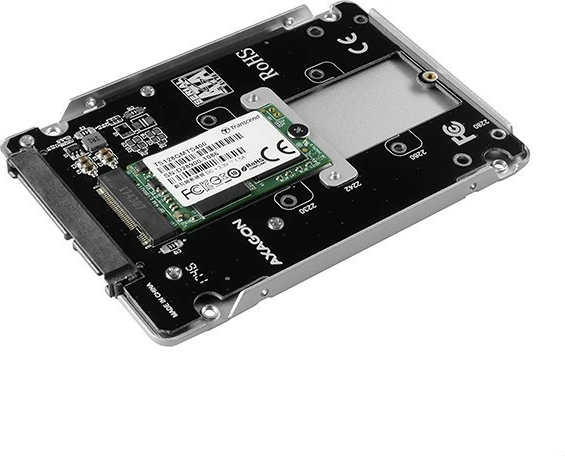 Notranje računalniško ohišje za SSD M.2 SATA, 2,5", AXAGON RSS-M2SD, srebrno Notranje računalniško ohišje za SSD M.2 SATA, 2,5", AXAGON RSS-M2SD, srebrno