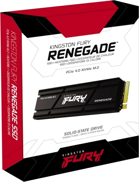 SSD 1TB M.2 2280, PCIe 4.0 NVMe, Kingston FURY Renegade, črn