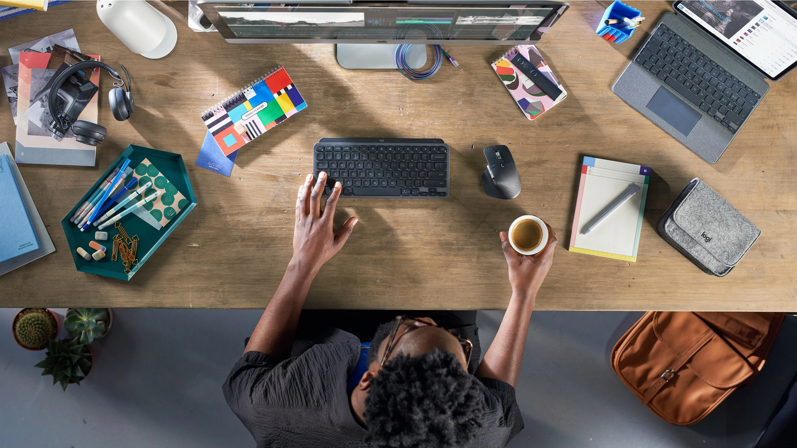 Mini tastatura Logitech MX Keys Mini, brez brezžična, LED, QWERTY, grafit