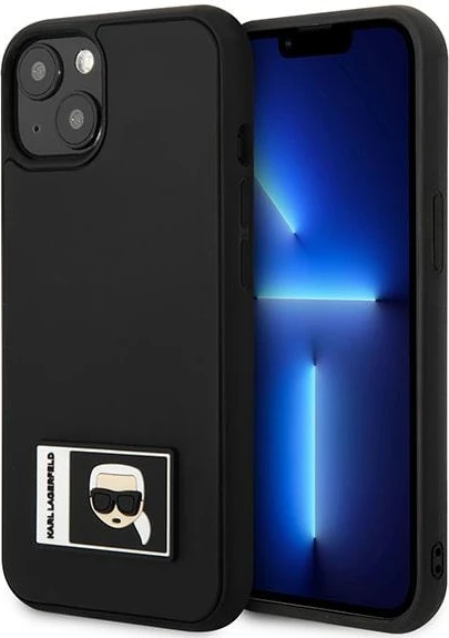 Zaščitni ovitek Ikonik Patch za iPhone 13 mini, Karl Lagerfeld, črn