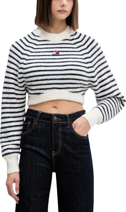Pletenina za ženske, bela, Tommy Hilfiger Jeans