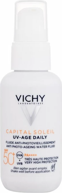 Krema za obraz proti soncu, Vichy Capital Soleil UV-Age Daily Anti Photo-Ageing Water Fluid za ženske SPF50+, 40 ml