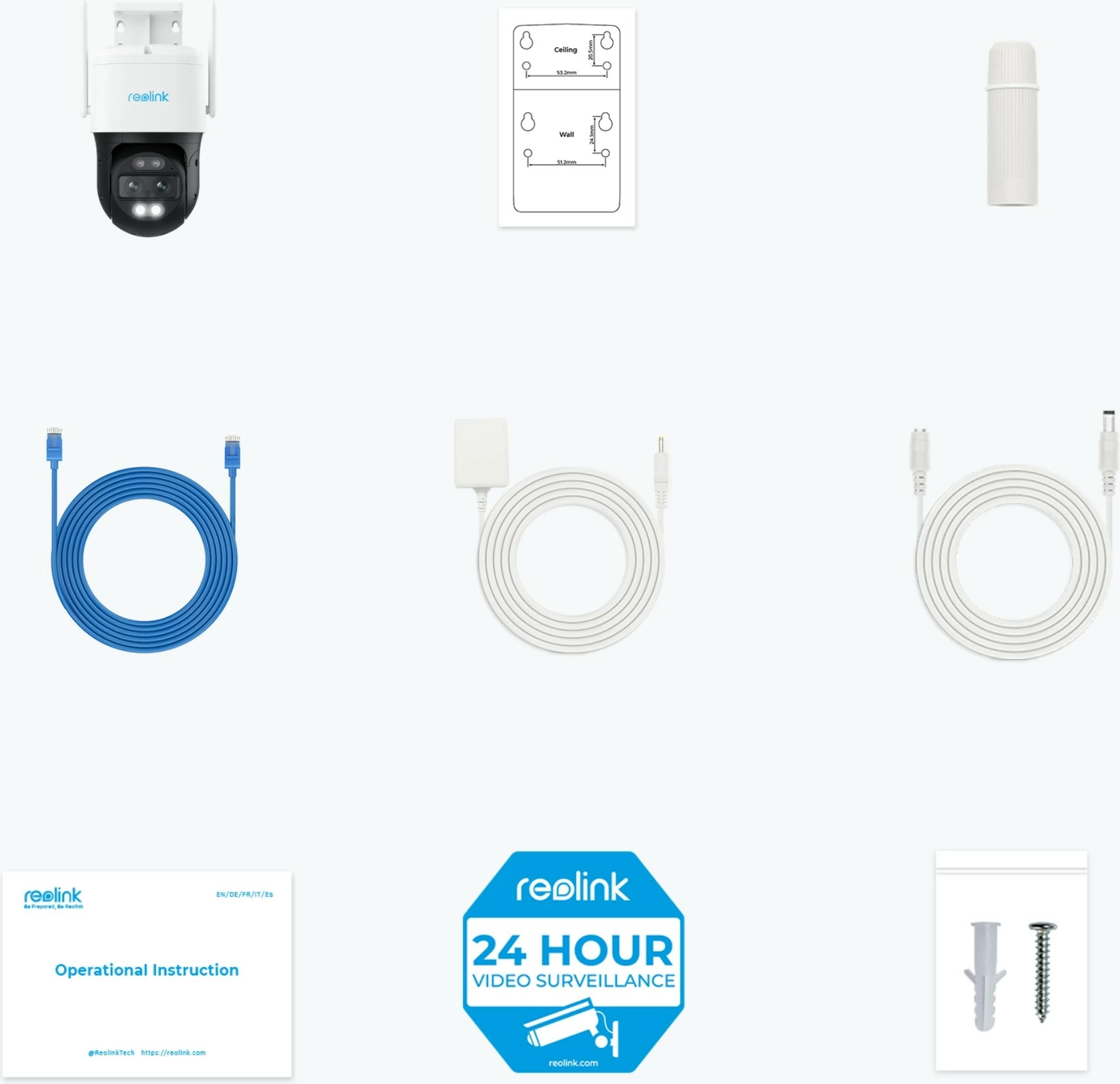 Varnostna kamera 4K Reolink TrackMix Series W760, Dual View, Auto-Zoom Tracking, Wi‑Fi 2.4/5GHz, bela