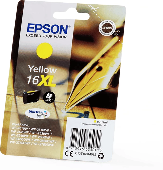 Črnilna kartuša Epson 16XL C13T16344012, 6.5 ml, do 450 strani, XL rumena