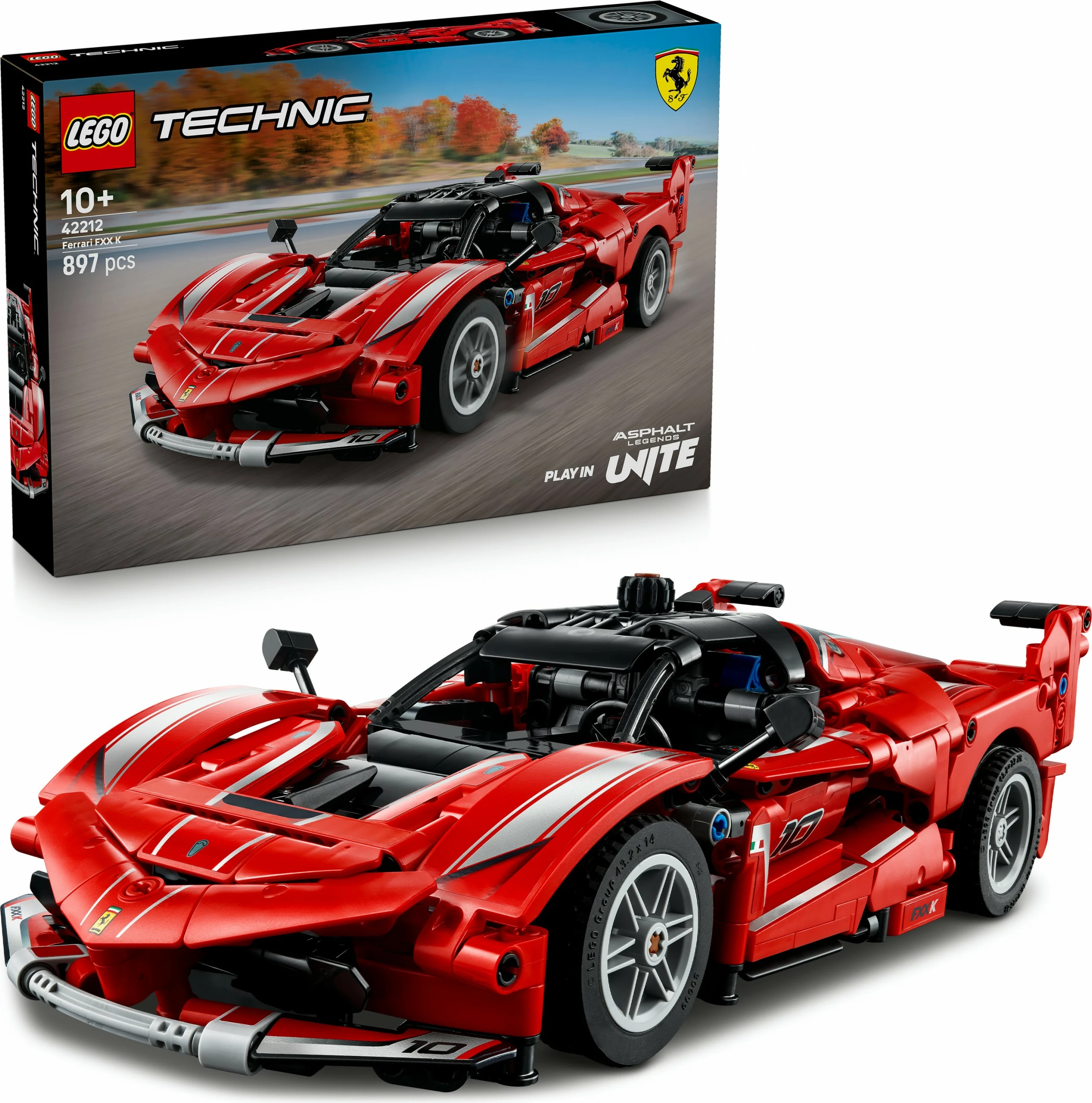 Detajni komplet za sestavljanje Ferrari FXX K LEGO Technic 42212, 897 kosov, večbarven