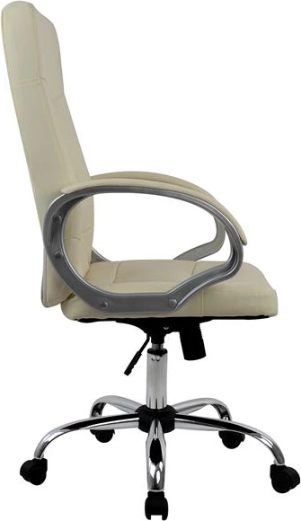 Pisarniški stol za vodje FH1024.08 krem z kromirano osnovo 64x55x120