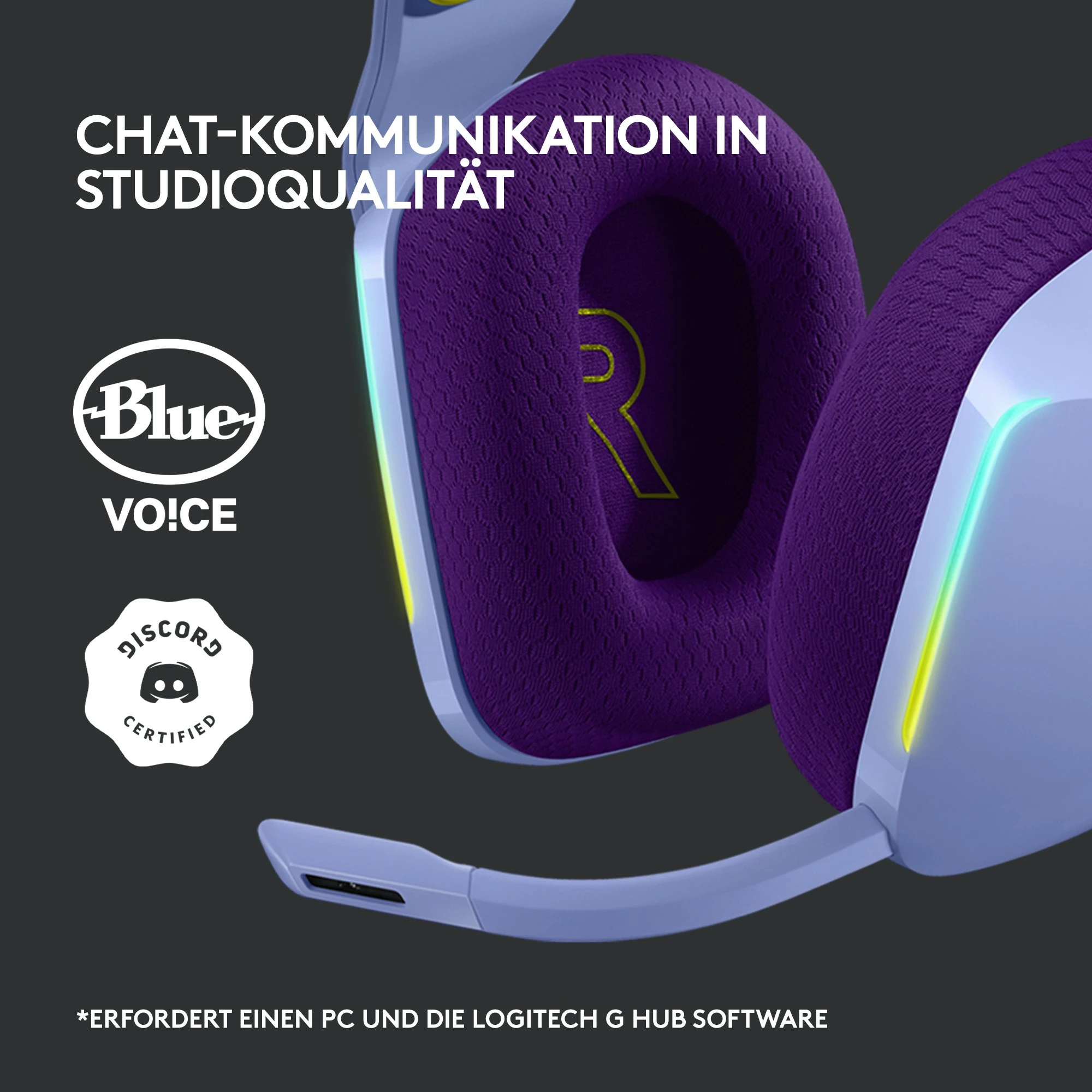 Gaming slušalke Logitech G G733, brezžične, RGB, vijolične