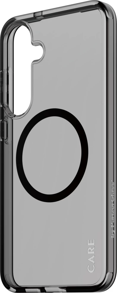 Prozoren ovitek z dimno črno barvo PanzerGlass CARE Flagship Urban Combat za Samsung Galaxy S25+