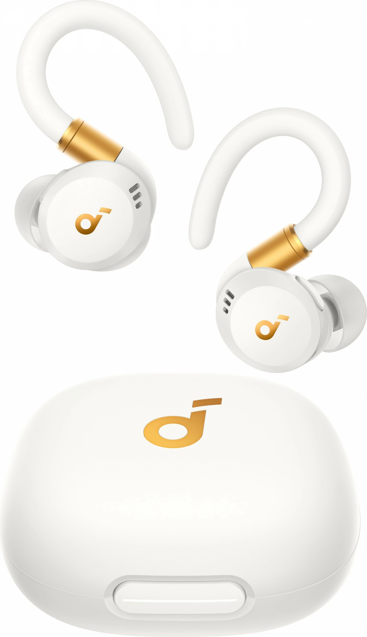 Konstrukcija športnih brezžičnih slušalk Soundcore Sport X20, Anker, bela