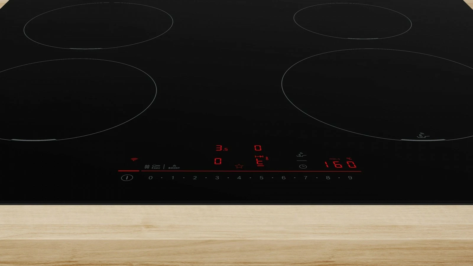 Indukcijska kuhalna plošča Bosch PUE611HC1E, 4 kuhališča, črna