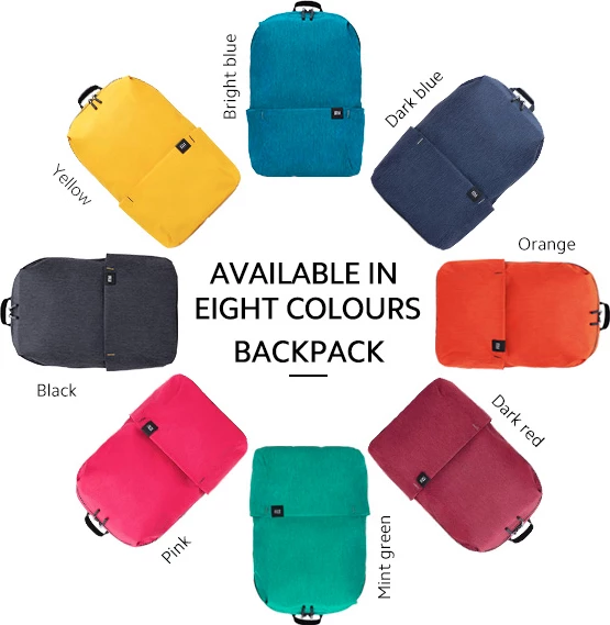 Elegantna vsakodnevna črna nahrbtnik Xiaomi Mi, oranžna